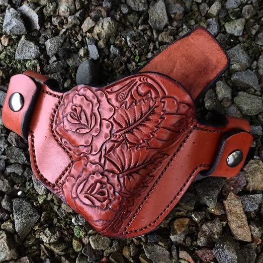 Floral Outside-the-Waistband Leather Holster