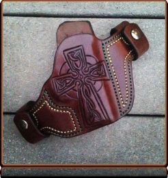 Celtic Cross Custom Leather Holster by Soteria Leather