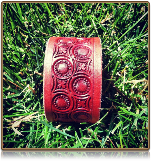 The 'Clover Sunburst' Wristband Bracelet by Soteria Leather