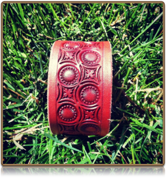 The 'Clover Sunburst' Wristband Bracelet by Soteria Leather