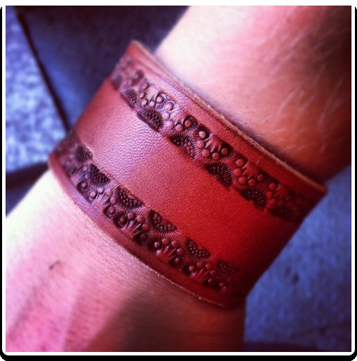 The 'Crowns' Leather Wristband Bracelet by Soteria Leather