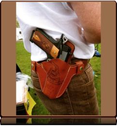 Don't Tread on Me Hand-Tooled Holster by Soteria Leather
