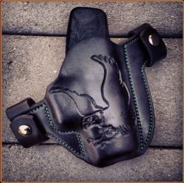 Eagle Hand Tooled Leather OWB Holster by Soteria Leather