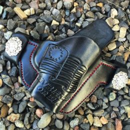 Live Free or Die Hand-Tooled OWB Holster by Soteria Leather
