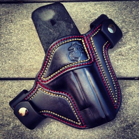 US Cavalry Emblem 1911 Open Top Leather Holster AIRSOFT COSPLAY 