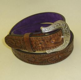 Victory Girl Reverse-Brown Leather Belt by Flashbang Holsters/LB