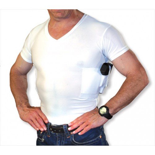 Men's Concealed Carry Holster V-Neck T-Shirt by Undertech